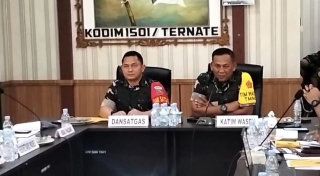 Dandim 1501/Ternate Paparkan Progres TMMD ke-124 kepada Tim Wasev