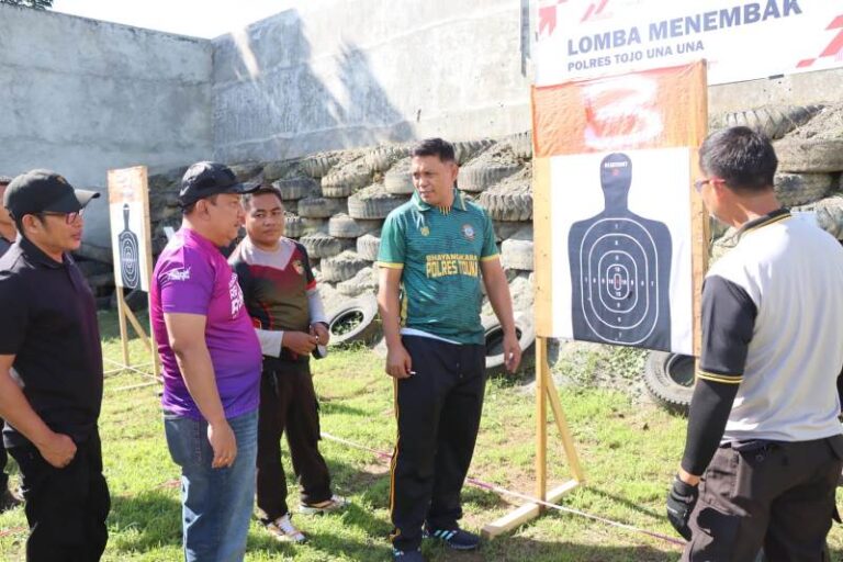 Semarak HUT Bhayangkara ke-79, Polres Touna Gelar Lomba Menembak Antar Instansi