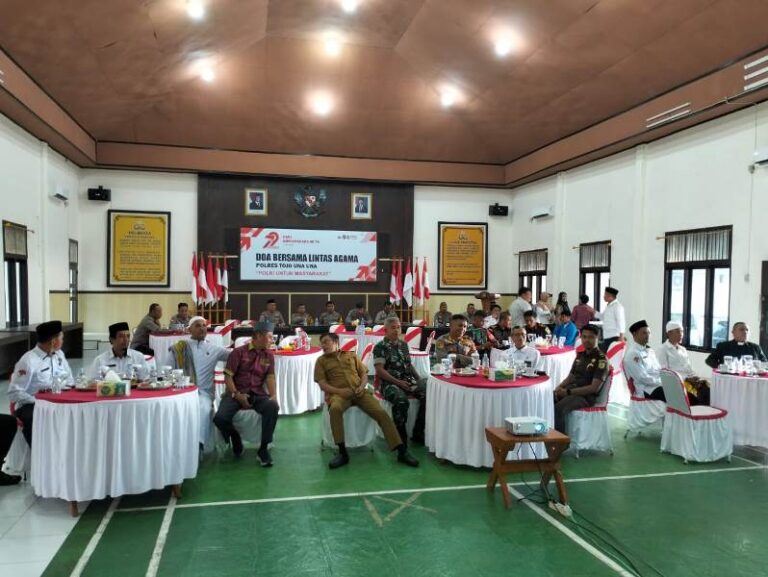 Sambut HUT Bhayangkara ke-79, Polres Touna Gelar Doa Lintas Agama