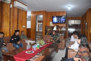 Sukses Gelar Pemilu 2024, KPU dan Bawaslu Mimika Silaturahmi ke Kodim 1710/Mimika