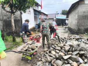 Pembangunan Drainase TMMD 125 Kodim 1506/Namlea di Desa Wainono Capai 82 Persen