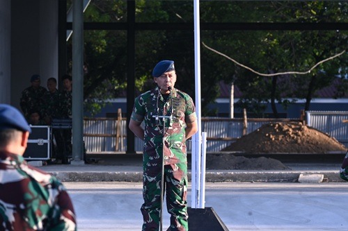 Tanggap Situasi, Danlanud Sultan Hasanuddin Pimpin Apel Kesiapsiagaan
