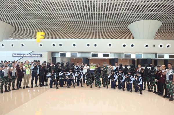 Lanud Sultan Hasanuddin Dukung Penuh Latihan Penanggulangan Keadaan Darurat (PKD) Bandara Sultan Hasanuddin
