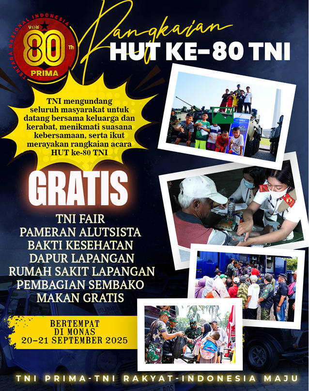 Pesta Rakyat – TNI Fair jelang HUT ke-80 TNI di Monas