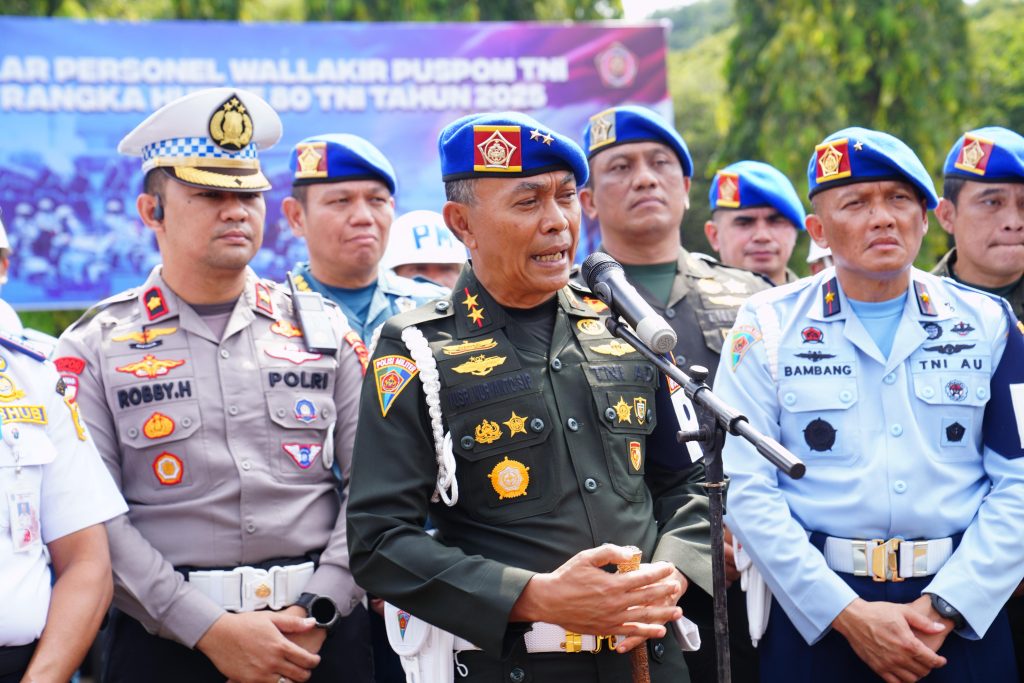 Puspom TNI Gelar Apel Personel Wallakir, Siap Amankan HUT Ke-80 TNI
