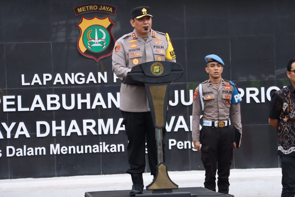 Bentengi Kawasan Vital, Polres Pelabuhan Tanjung Priok Gelar Apel Siaga Kamtibmas Gabungan Potmas