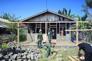 Satgas TMMD Ke-126 Kodim 1505/Tidore Hadirkan Kebahagiaan Lewat Pembangunan RTLH