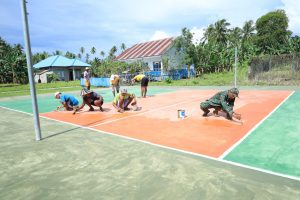 Lapangan Bola Voli TMMD Kodim 1505/Tidore Rampung, Warga Siap Manfaatkan untuk Kegiatan Olahraga