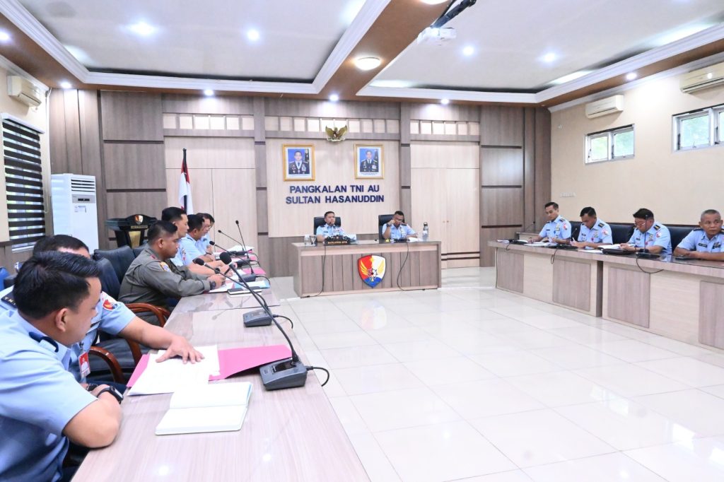 Danlanud Sultan Hasanuddin Pimpin Rakor UKP Dan TOA/TOD Periode April 2026