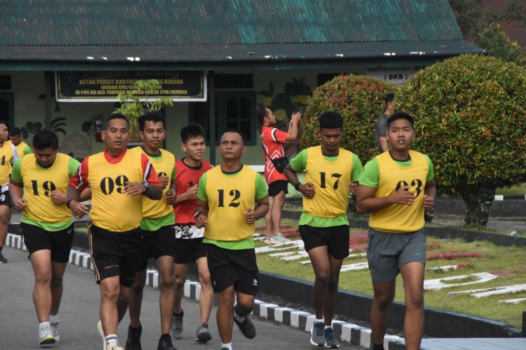 Jaga Serta Tingkatkan Kemampuan Fisik Prajurit, Kodim 1710/Mimika Gelar Tes Kesegaran Jasmani Periodik II
