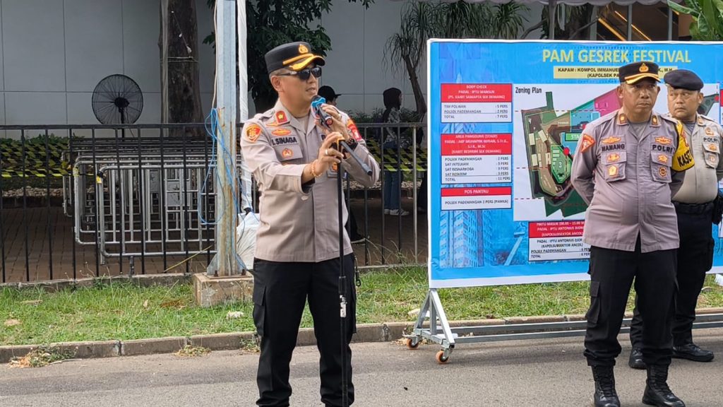 Polsek Pademangan Gelar Apel Malam Kedua Gesrek Festival 2025 Memanas, 43 Personel Polri Siaga Penuh di Ancol