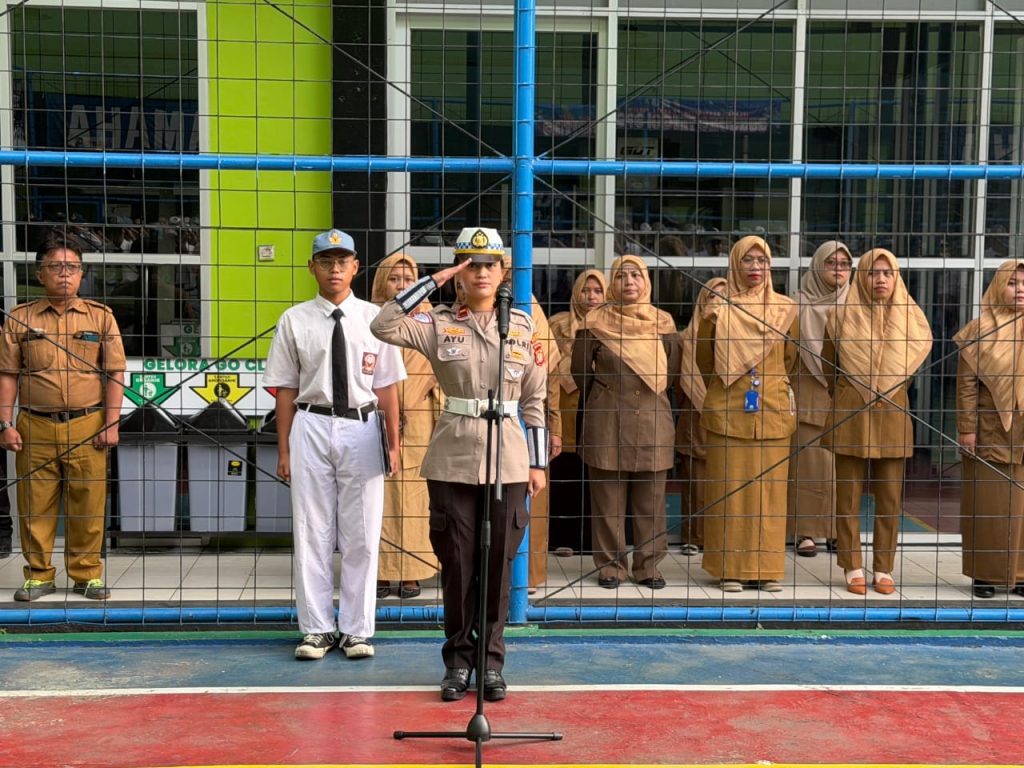 Jelang Libur Nataru, Polisi Ingatkan Pelajar SMK Gelora Jadi Pelopor Keselamatan Lalu Lintas