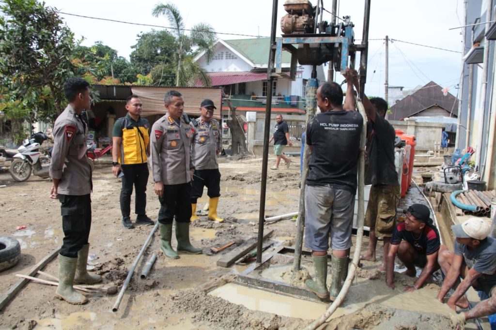 Polri Terus Kebut Pembangunan Sumur Bor di Berbagai Fasilitas Umum di Aceh Tamiang