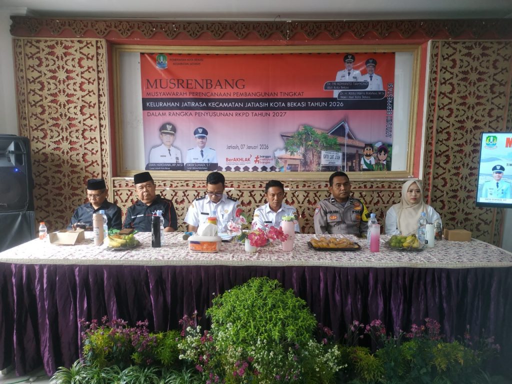 Sinergi Tiga Pilar, Bhabinkamtibmas dan Babinsa Kawal Musrenbang 2026 Kelurahan Jatikramat
