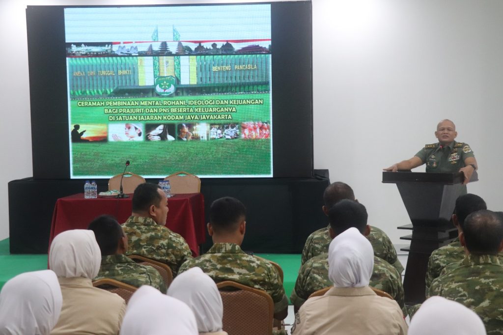 Korem 051/Wkt Terima Ceramah Bintal Umum dan Mental Ideologi dari Bintaldam Jaya