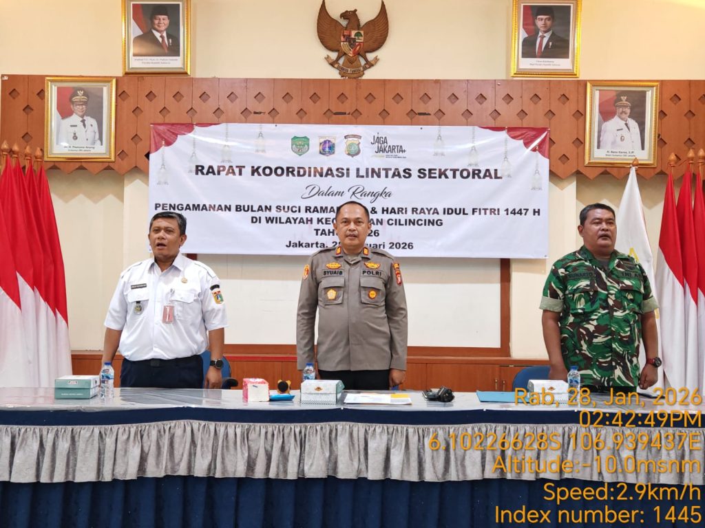 Jelang Ramadhan, Polsek Cilincing dan Forkopimcam Cilincing Gelar Rapat Koordinasi Pengamanan Wilayah