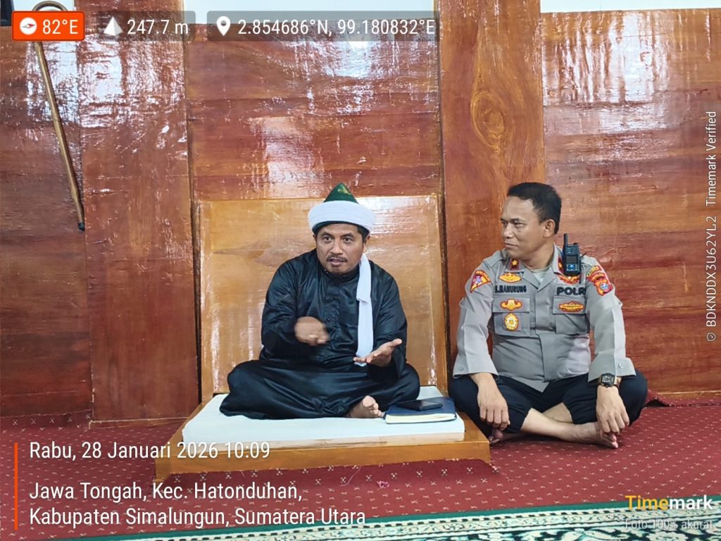 Kapolsek Tanah Jawa Silaturahmi dengan Tuan Guru Batak, Koordinasi Pengamanan Groundbreaking Rumah Tahfiz Quran