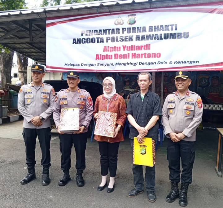Polsek Rawa Lumbu Gelar Pelepasan Purna Tugas Dua Anggota, Kompol Akhmadi: Purna Tugas Adalah Keberhasilan Tertinggi Seorang Anggota Polri
