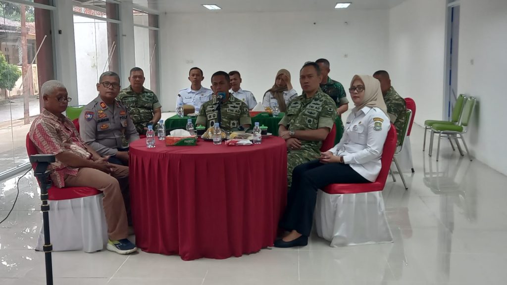 Kapolsek Bantar Gebang diwakilkan Kanit Binmas Menghadiri Undangan Evaluasi Vidcom Dandim/Kasdim Kota Bekasi dalam Pembangunan KDKMP