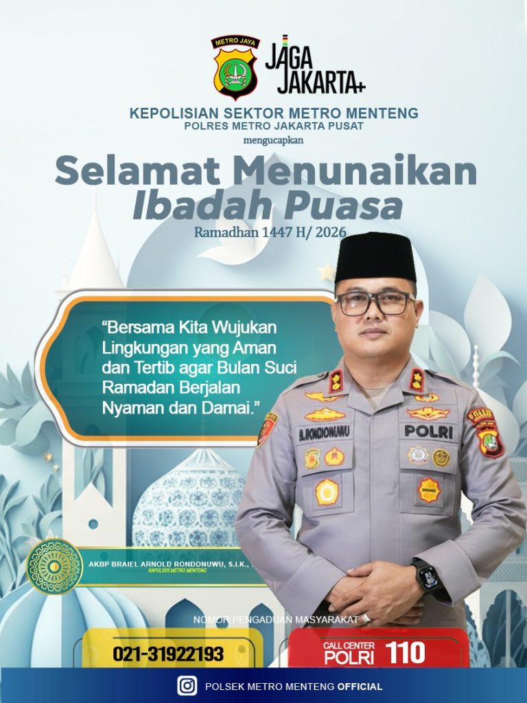 Sambut Ramadhan 1447 H, Polsek Metro Menteng Ajak Warga Jaga Kamtibmas