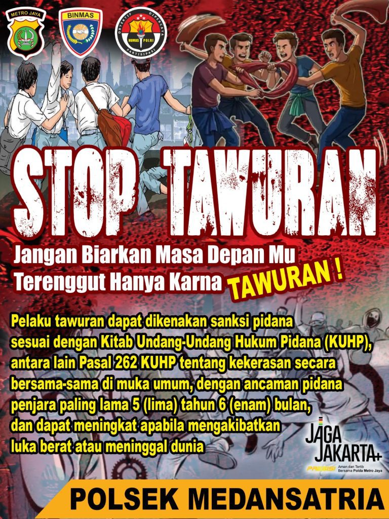 Polsek Medansatria Himbau Remaja agar tidak terlibat tawuran atau perang sarung yang sering kali terjadi selama bulan suci Ramadhan