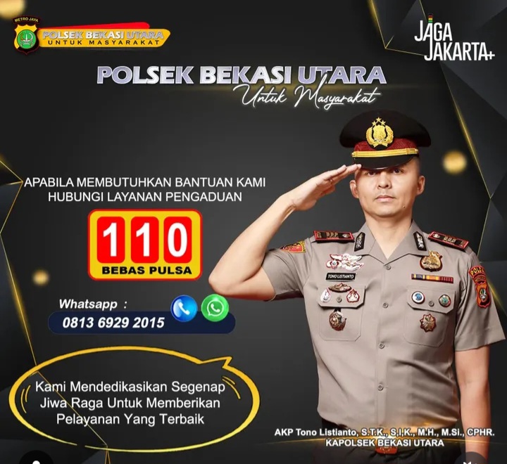 Tingkatkan Pelayanan, Polsek Bekasi Utara Hadir Lebih Dekat, Kini Warga Bisa Lapor via WhatsApp di 0813-6929-2015
