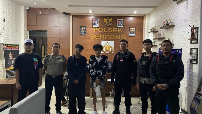 Sisir Kawasan Serpong, Tim Presisi Polres Tangsel Ringkus 2 Pria Pembawa Sajam!