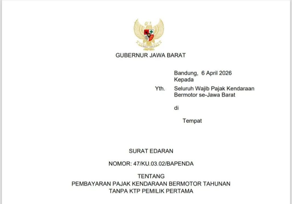 Gubernur Jawa Barat Terbitkan Kebijakan Baru: Bayar Pajak Kendaraan Tahunan Kini Tak Perlu KTP Pemilik Pertama