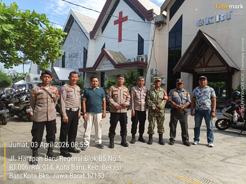Kapolsek Bekasi Barat Monitoring Pengamanan Perayaan Ibadah Jumat Agung Pastikan Situasi Aman