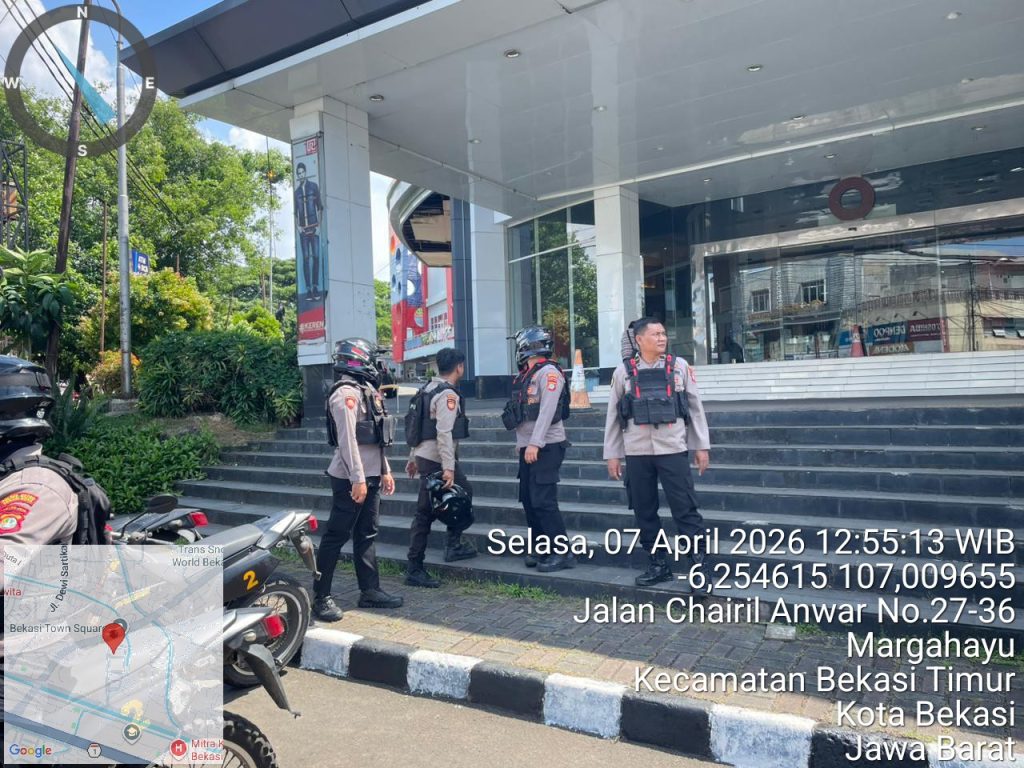 Tingkatkan Kewaspadaan di Pusat Keramaian, Tim Perintis Presisi Polres Metro Bekasi Kota Sambangi Bekasi Junction