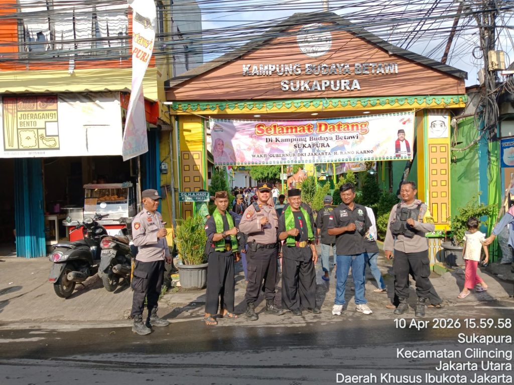 Polisi Gelar Pengamanan Halal Bihalal Kampung Budaya Betawi Sukapura, Wagub DKI Tegaskan Komitmen Lestarikan Budaya
