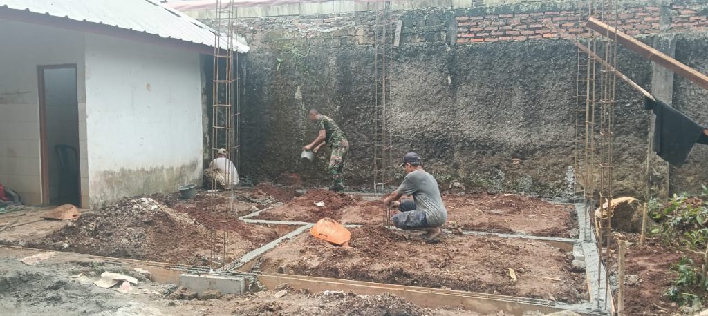 Tambah Sarana MCK, Korem 051/Wkt Penuhi Kebutuhan Panti Asuhan Karena Doa, Sawangan, Depok.