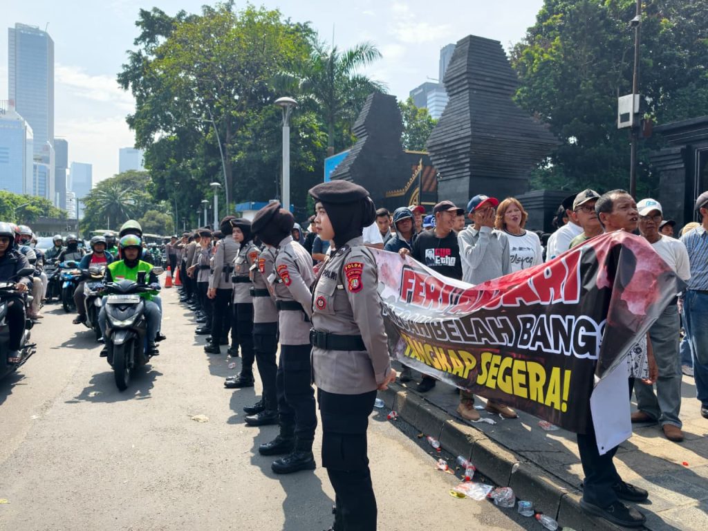 Polwan Polda Metro Jaya Diterjunkan Layani Aksi Tani Merdeka, Penyampaian Aspirasi Berjalan Tertib