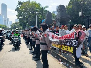 Polwan Polda Metro Jaya Diterjunkan Layani Aksi Tani Merdeka, Penyampaian Aspirasi Berjalan Tertib