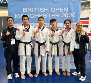 Tim Pelatnas Taekwondo Indonesia Sabet 4 Medali di British Taekwondo International Open 2026 Manchester, Inggris