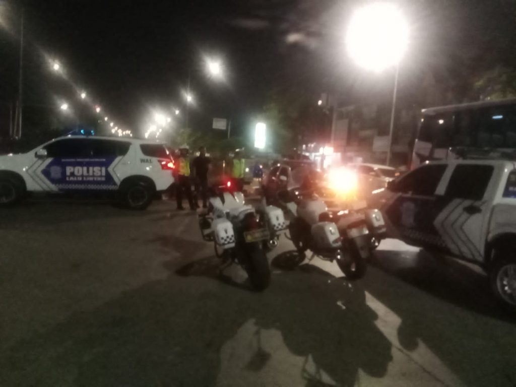 Kasat Lantas Polres Metro Bekasi Kota Monitoring Penutupan Meridian Jalan Juanda, Arus Lalin Terpantau Lancar