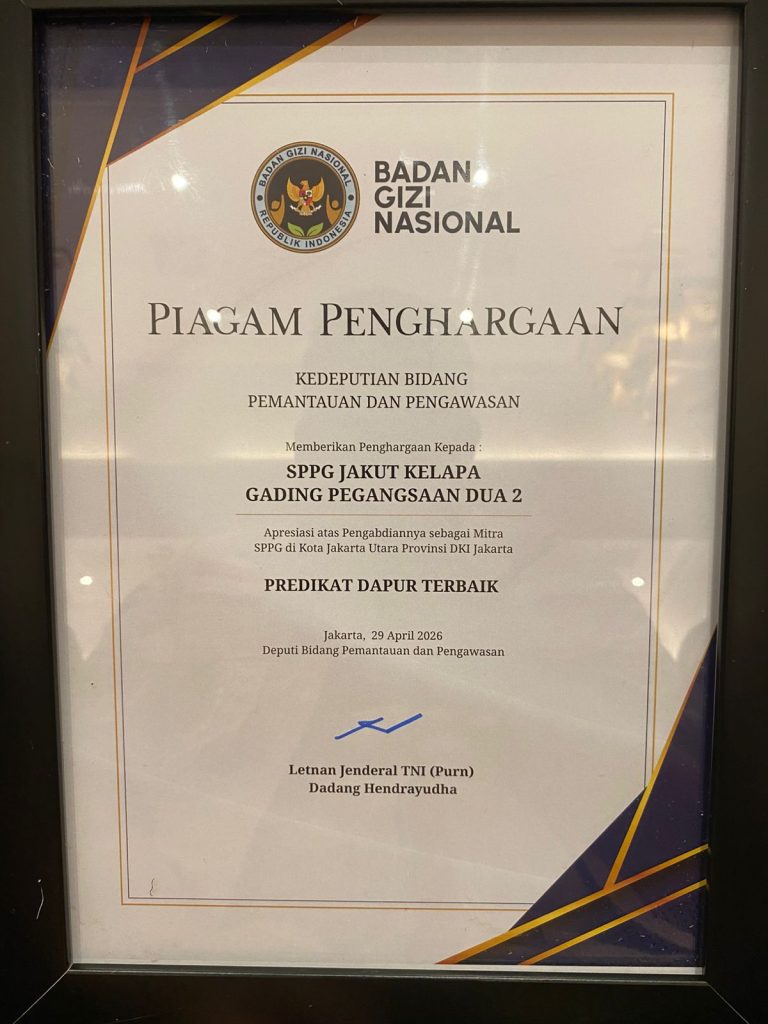 Paling Memenuhi Standar Operasi, SPPG Pegangsaan Dua Polres Jakut Raih Predikat Dapur Terbaik Se-DKI Jakarta