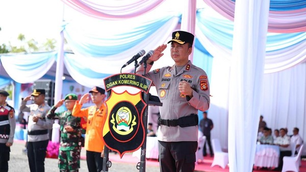 Kapolda Sumsel Pimpin Apel Sabuk Kamtibmas di OKI, Rangkul Berbagai Elemen Masyarakat Jaga Kamtibmas