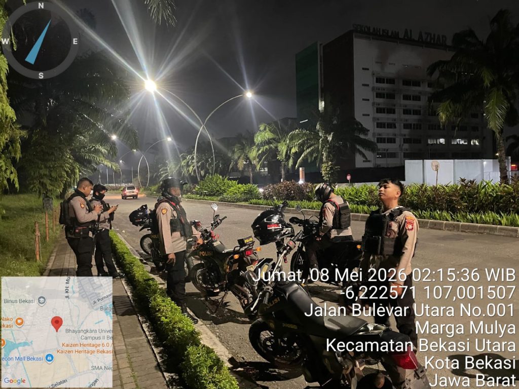 Tekan Kriminalitas Malam, Tim Perintis Presisi Polres Metro Bekasi Kota Sisir Jalur Rawan Kejahatan